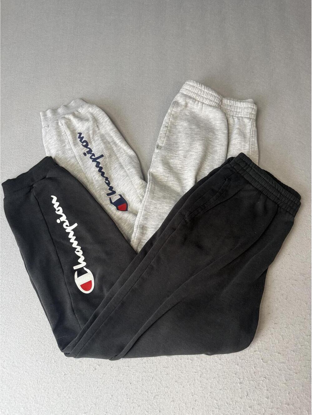 Lot Of 2 Champion Sweatpants Joggers Mens XL Black & Grey Athletic Lounge Pants